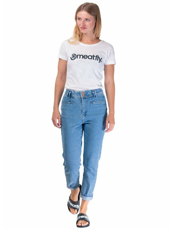 Meatfly Meatfly dámské tričko Ladies MF Logo B - White | Velikost