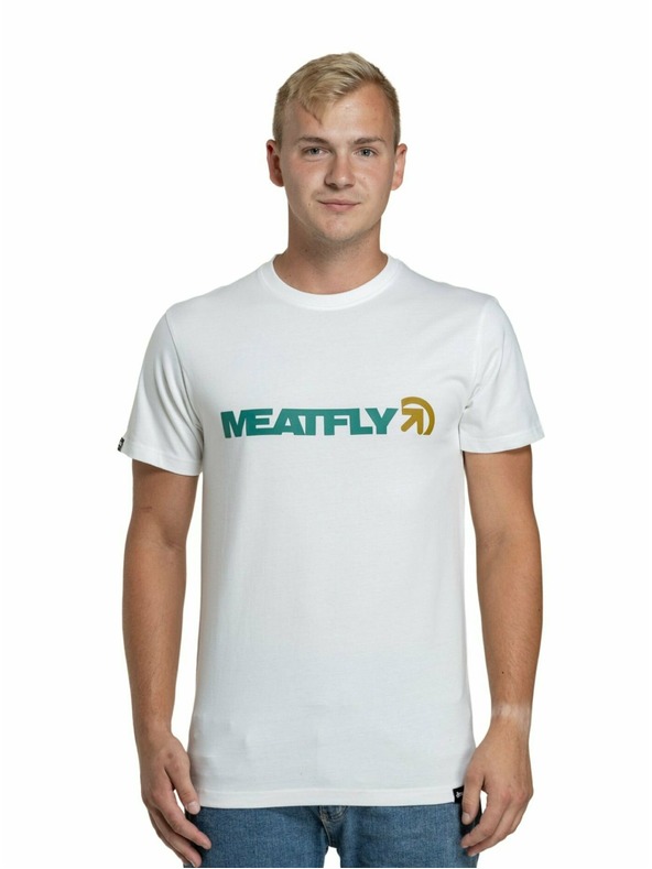 Meatfly Meatfly pánské tričko Logex White | Bílá | Velikost S | 100% bavlna