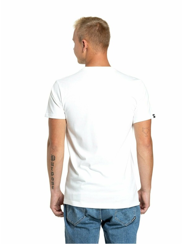 Meatfly Meatfly pánské tričko Logex White | Bílá | Velikost S | 100% bavlna