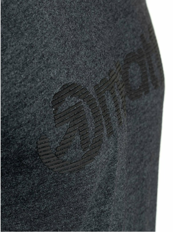 Meatfly Meatfly pánské tričko Striped Logo Charcoal Heather | Šedá | Velikost