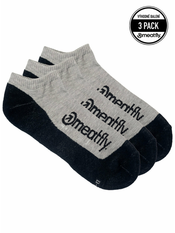 Meatfly Meatfly ponožky Boot Triple pack Grey | Šedá | Velikost