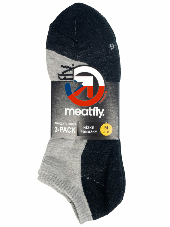 Meatfly Meatfly ponožky Boot Triple pack Grey | Šedá | Velikost