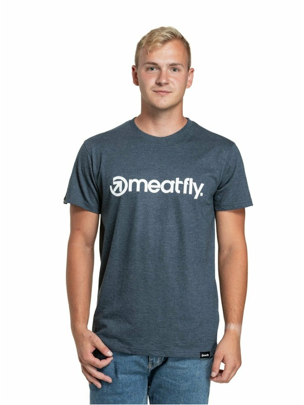 Meatfly Meatfly balení pánských triček MF Logo Multipack Charcoal Heather/Olive/Navy Heather | Šedá