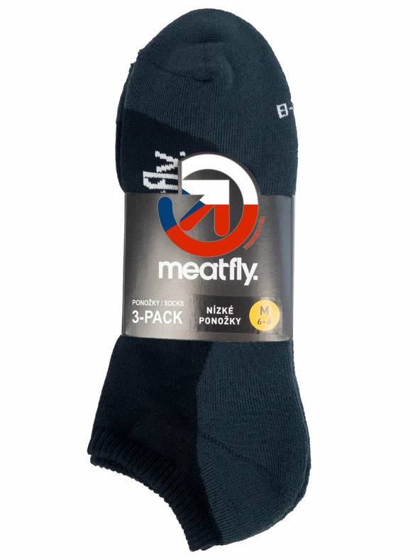 Meatfly Meatfly ponožky Boot Triple pack Black | Černá | Velikost
