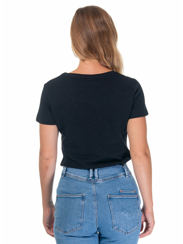 Meatfly Meatfly dámské tričko Ladies MF Logo A - Black | Velikost M | 100% bavlna