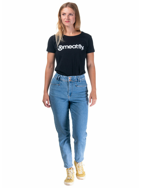 Meatfly Meatfly dámské tričko Ladies MF Logo A - Black | Velikost M | 100% bavlna