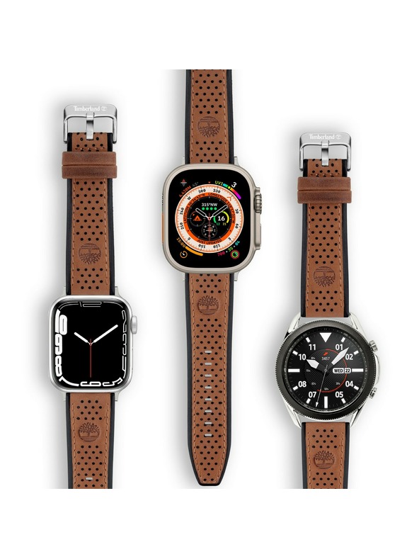 Timberland Timberland Attleboro řemínek kožený univerzální pro chytré 42/44/45/49mm i klasické analogové hodinky TDOUS0001806