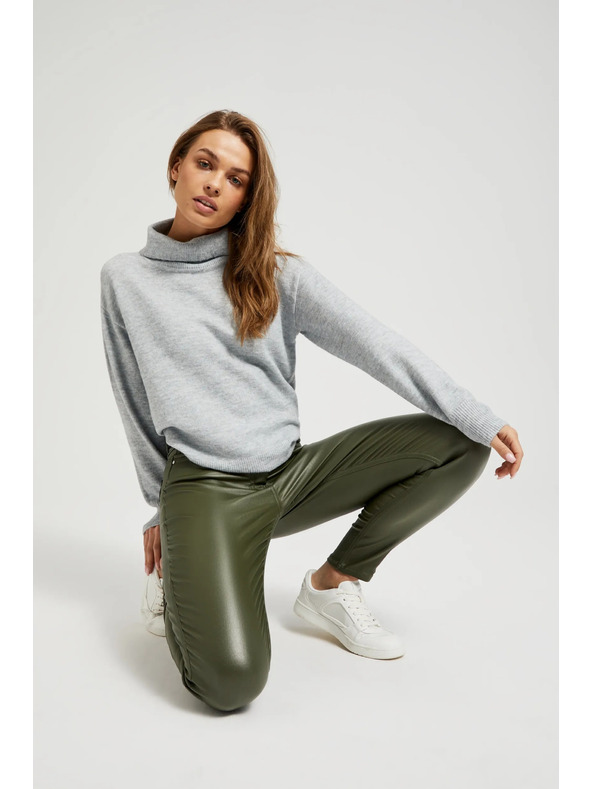 Moodo Dámské kalhoty svěže olivové