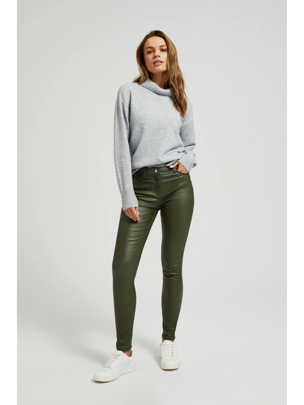 Moodo Dámské kalhoty svěže olivové