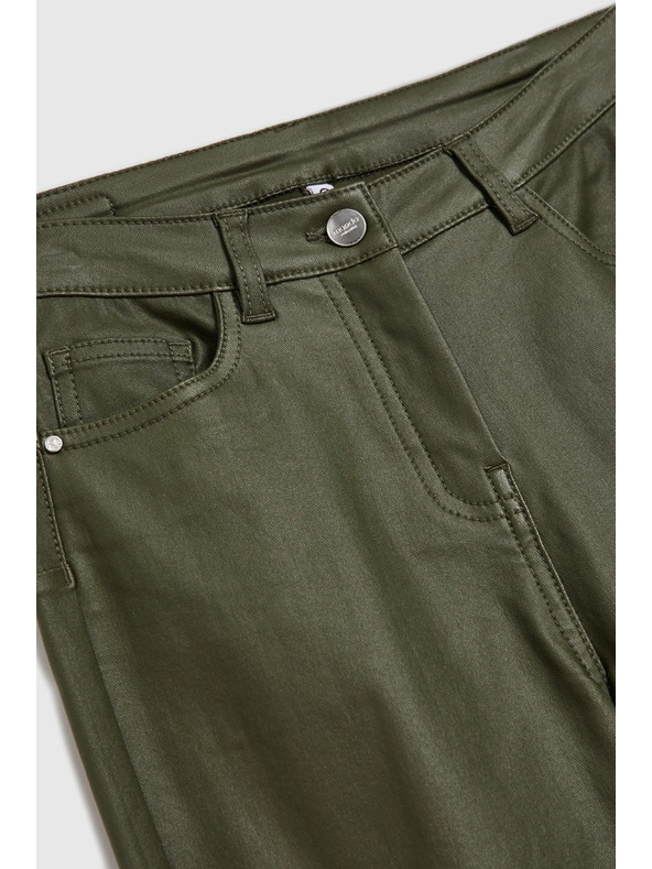 Moodo Dámské kalhoty svěže olivové