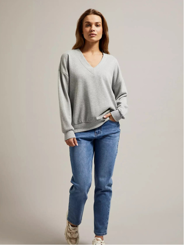 Moodo Dámská mikina šedá mel