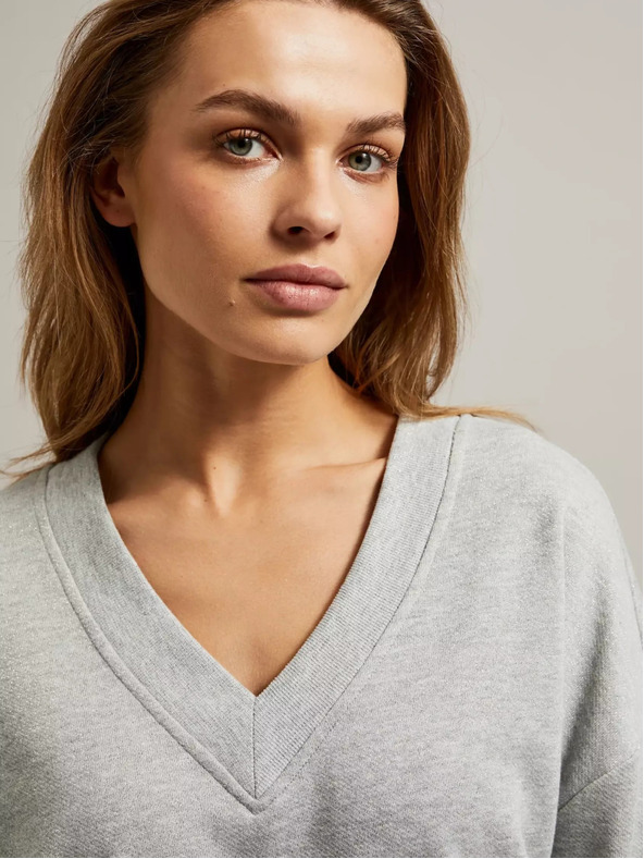 Moodo Dámská mikina šedá mel