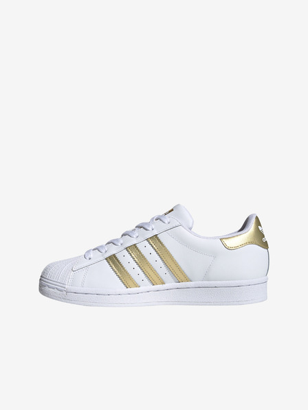 adidas Originals Zlato-bílé dámské kožené tenisky adidas Originals Superstar