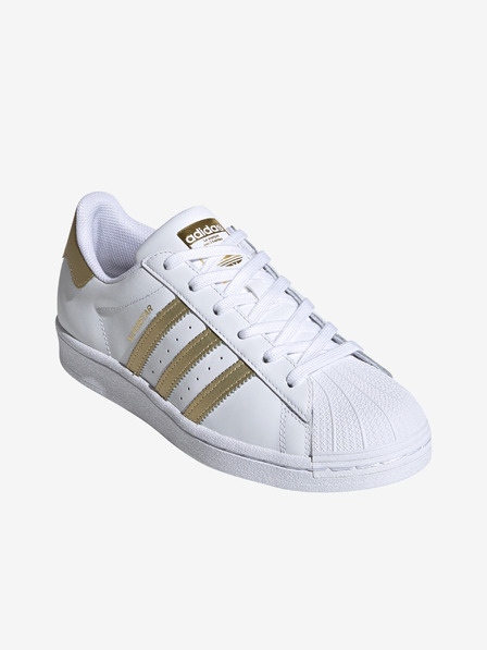 adidas Originals Zlato-bílé dámské kožené tenisky adidas Originals Superstar