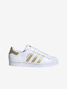 adidas Originals Zlato-bílé dámské kožené tenisky adidas Originals Superstar