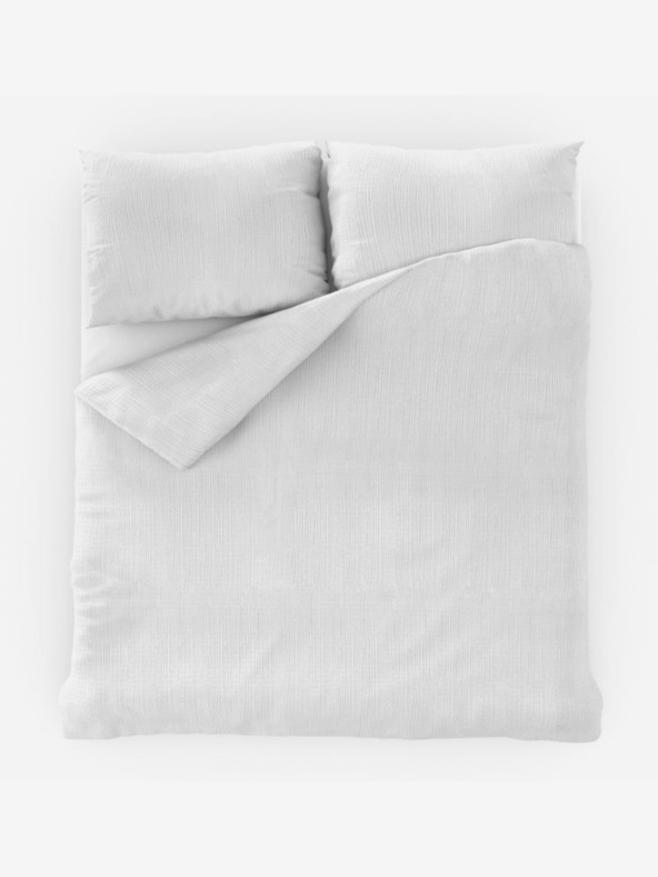 Kvalitex Francouzské krepové povlečení 200x200, 70x90cm bílé Kvalitex