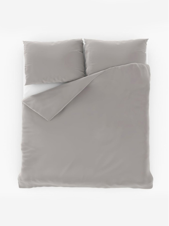 Kvalitex Saténové povlečení Luxury Collection 140x200, 70x90cm světle šedé Kvalitex