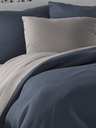 Kvalitex Saténové francouzské povlečení LUXURY COLLECTION 1+2, 240x200, 70x90cm tmavě šedé / světle šedé