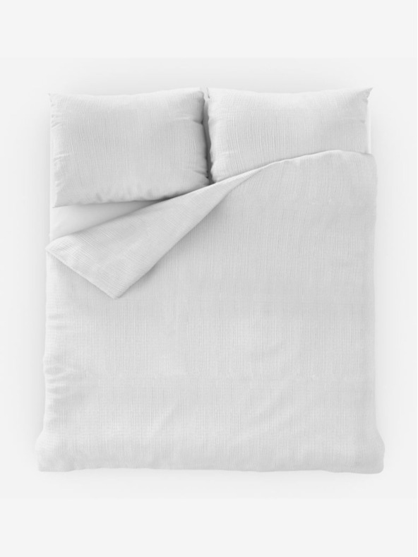 Kvalitex Francouzské prodloužené krepové povlečení 240x220, 70x90cm bílé Kvalitex