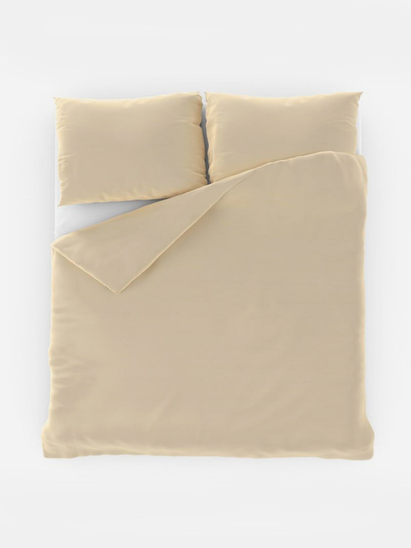 Kvalitex Francouzské jednobarevné bavlněné povlečení 240x200, 70x90cm smetanové