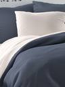 Kvalitex Saténové prodloužené povlečení LUXURY COLLECTION 140x220, 70x90cm tmavě šedé / bílé