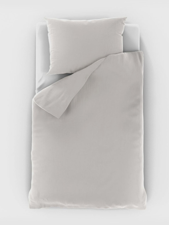 Kvalitex Prodloužené mušelínové povlečení 140x220, 70x90cm smetanové Kvalitex