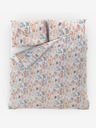 Kvalitex Saténové francouzské povlečení Luxury Collection 1+2, 220x200, 70x90cm Coral garden Kvalitex