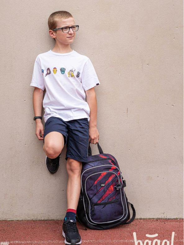 BAAGL  Šedý 3 set core láva: batoh, penál, sáček Baagl