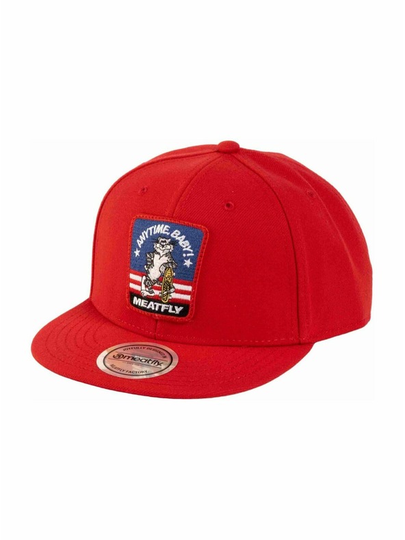 Meatfly Meatfly kšiltovka Alfy Snapback Red Tomcat | Červená