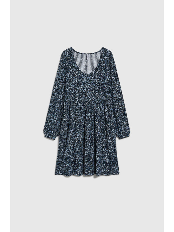 Moodo Modré vzorované šaty Moodo