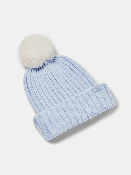 Under Armour Čepice Under Armour W Halftime Pom Beanie-BLU