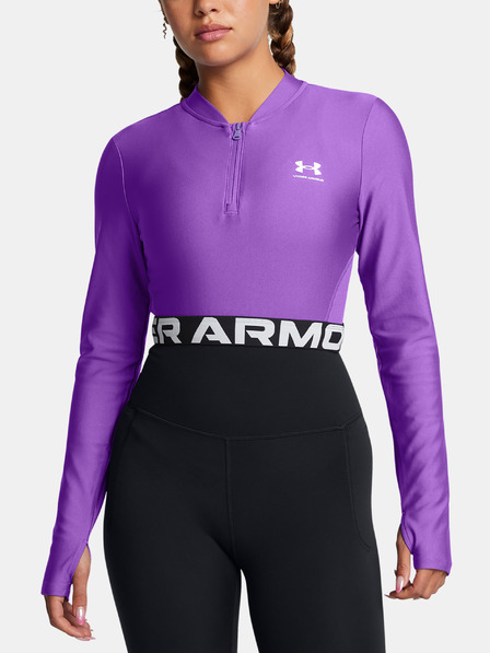 Under Armour Dámské tričko Under Armour HeatGear Rib 1/4 Zip LS-PPL
