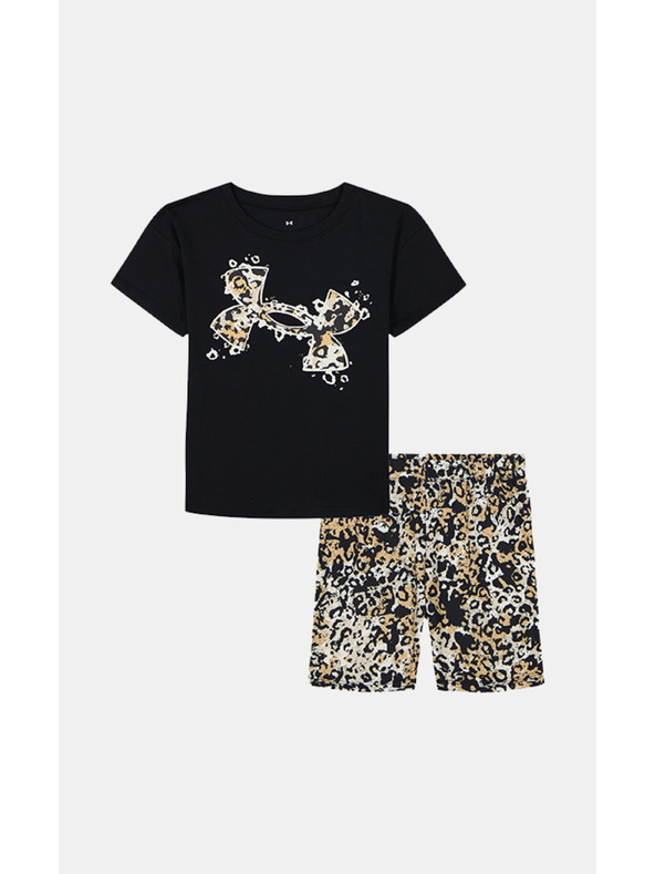 Under Armour Dívčí set Under Armour UA PRINTED BIKE SHORT SET-BLK