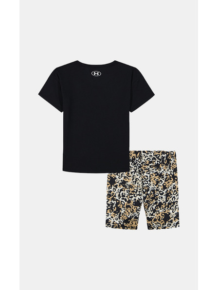 Under Armour Dívčí set Under Armour UA PRINTED BIKE SHORT SET-BLK