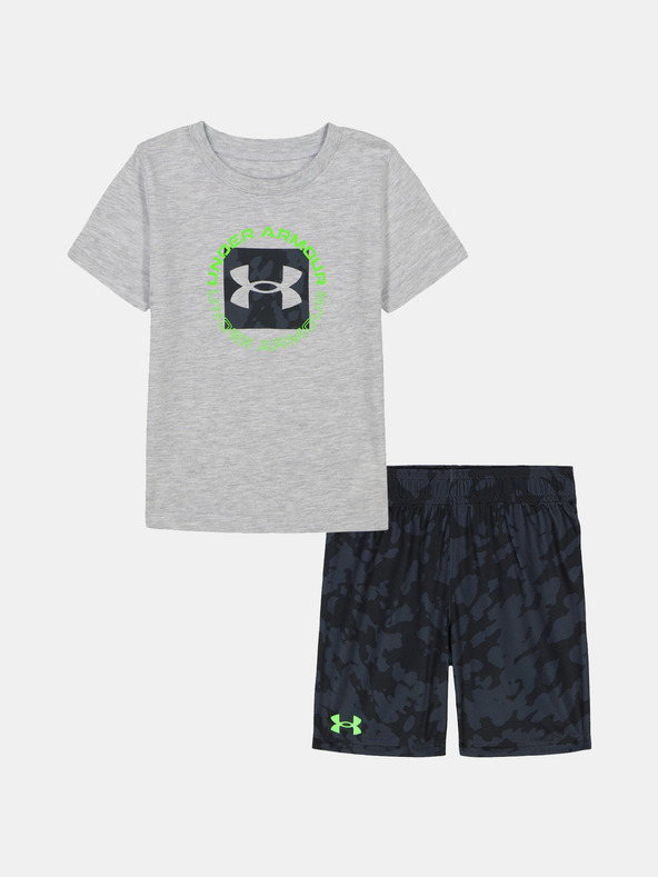 Under Armour Chlapecký set Under Armour UA PRINTED SS SHORT SET-GRY