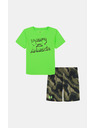 Under Armour Chlapecký set Under Armour UA TECH PRINTED SS SHORT SET-GRN