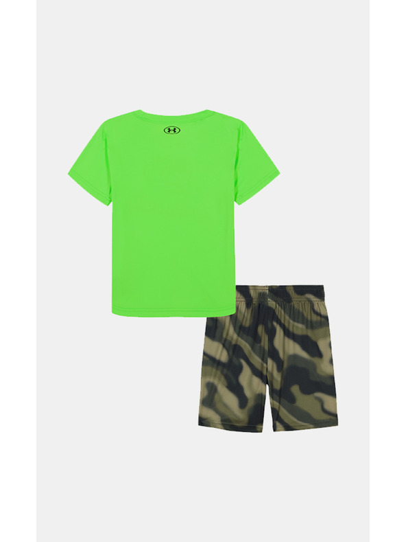 Under Armour Chlapecký set Under Armour UA TECH PRINTED SS SHORT SET-GRN