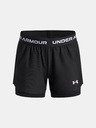 Under Armour Dívčí kraťasy Under Armour UA Tech Play Up 2n1 Short-BLK