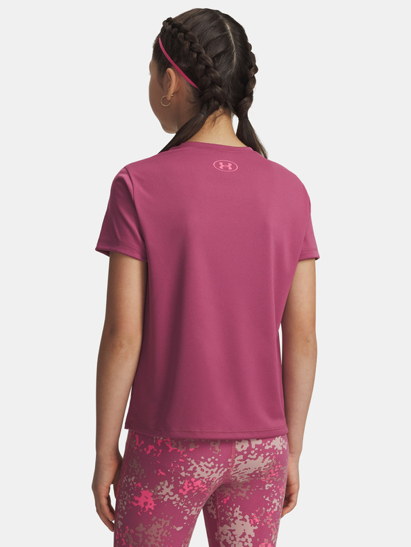 Under Armour Dívčí tričko Under Armour Tech Varsity Graphic SS-RED