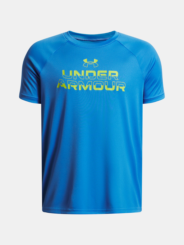 Under Armour Chlapecké tričko Under Armour UA Tech Split Wordmark SS-BLU