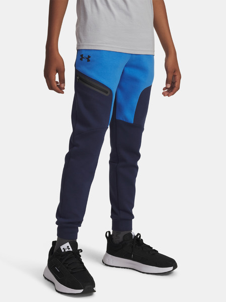 Under Armour Chlapecké tepláky Under Armour UA B Unstoppable Flc Jogger-BLU