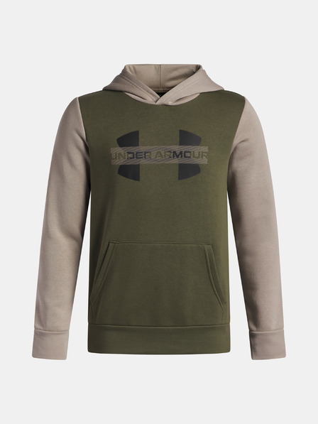 Under Armour Chlapecká mikina Under Armour UA Rival Flc Cblck Grphc HD-GRN