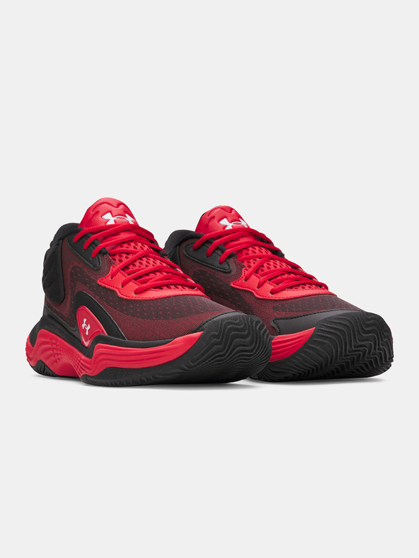 Under Armour Unisexové boty Under Armour UA Spawn 7 Mid-RED
