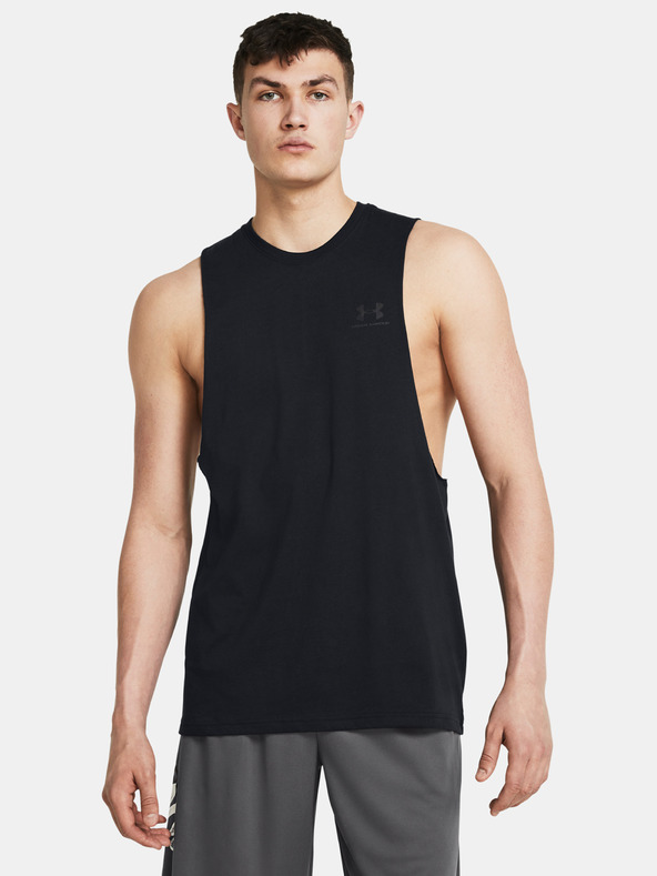 Under Armour Pánské tílko Under Armour UA LEFT CHEST CUT OFF TANK-BLK