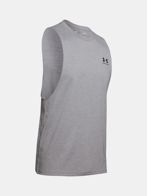 Under Armour Pánské tílko Under Armour UA LEFT CHEST CUT OFF TANK-GRY