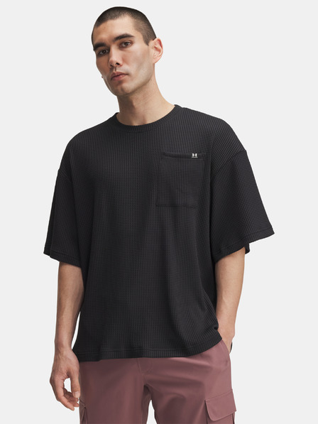 Under Armour Pánské tričko Under Armour UA Rival Waffle Crew-BLK