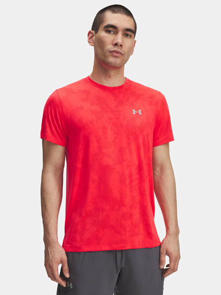 Under Armour Pánské tričko Under Armour UA Launch Camo SS-RED