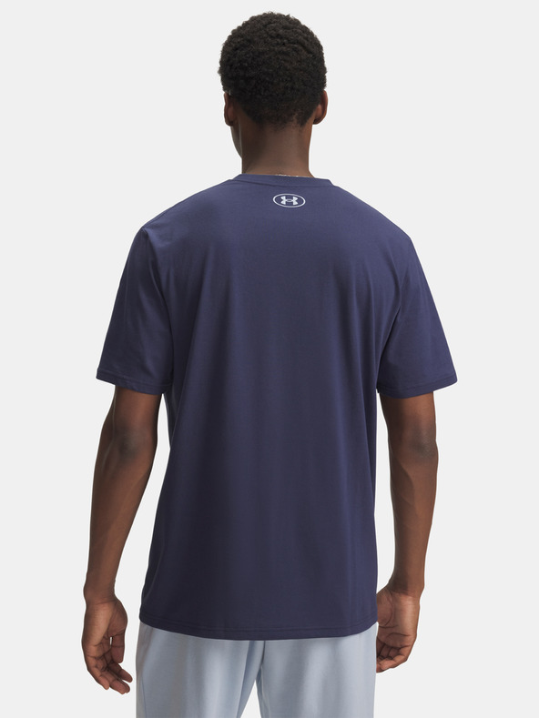 Under Armour Pánské tričko Under Armour UA ABC CAMO BOXED LOGO SS-BLU