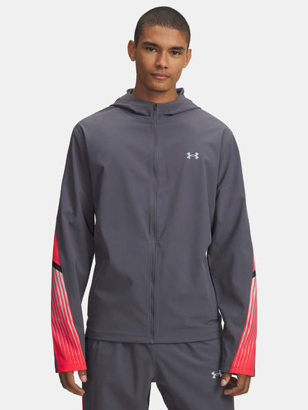 Under Armour Pánská bunda Under Armour UA Velociti Storm Hooded Jkt-GRY