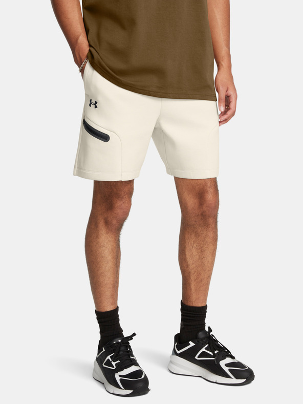 Under Armour Pánské kraťasy Under Armour UA Unstoppable Flc Shorts-WHT